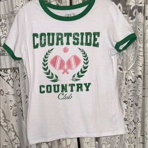 Freeze Courtside Country Club T-Shirt - White and Green